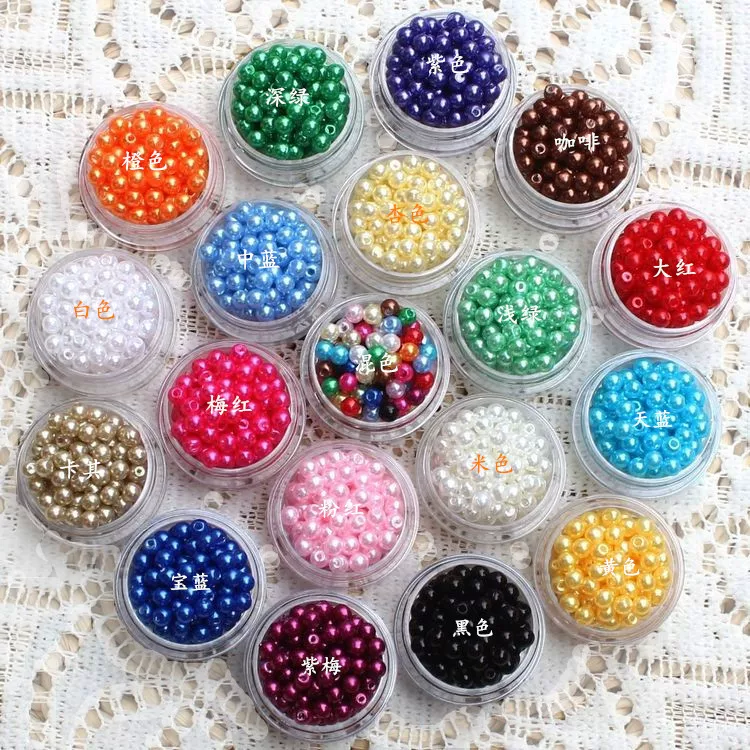 Beaded bracelet handmade, round beads, bag pearl, pack, accessories, DIY, 4mm