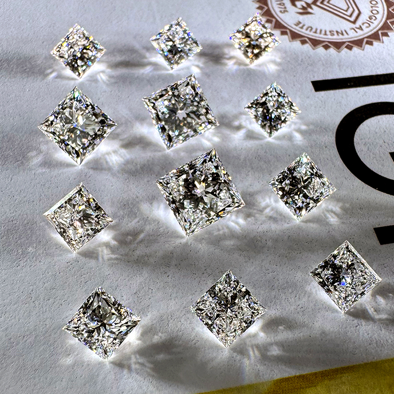 培育钻石公主方形1-20克拉人工造合成大钻石上海IGI证书钻戒定制