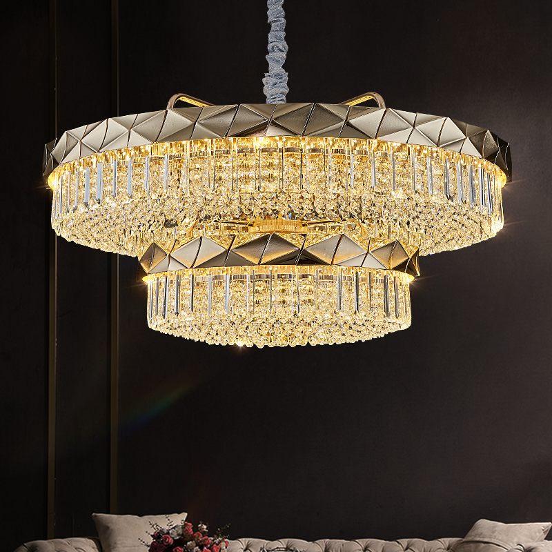 轻奢水晶吊灯欧式别墅大气客厅灯简约现代餐厅灯温馨浪漫主卧室灯