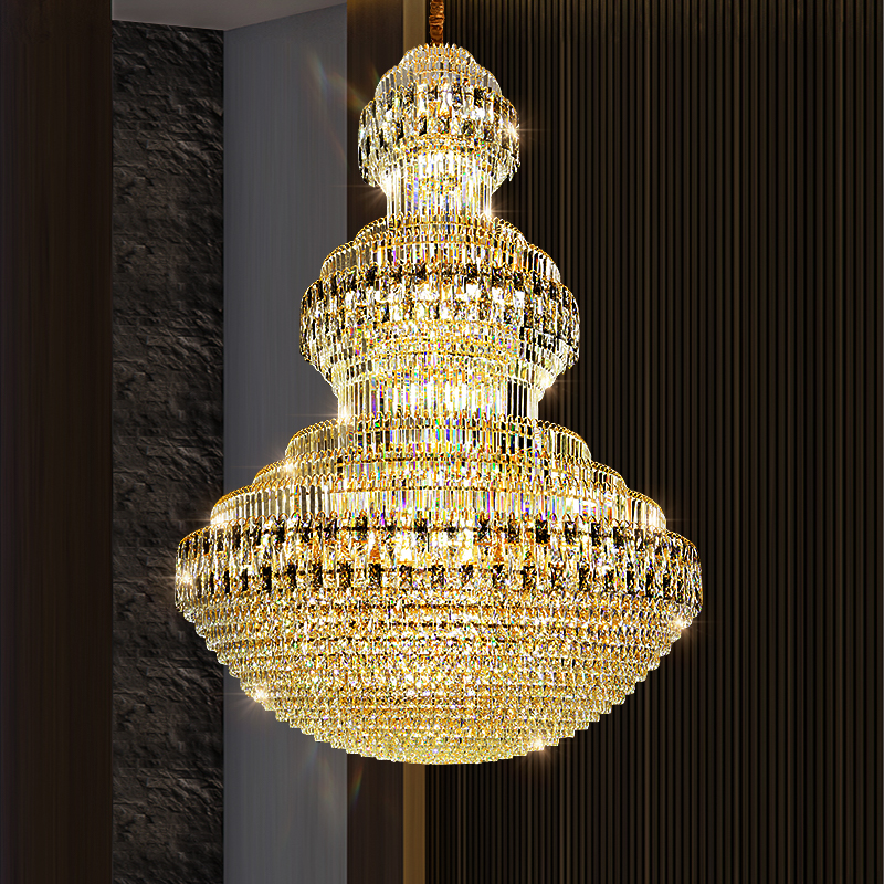 别墅大吊灯客厅灯复式楼中空挑空跃层酒店大堂高端大气轻奢水晶灯