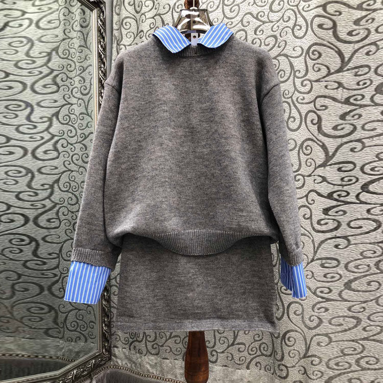 初溯2025新款欧货女装休闲慵懒风宽松针织毛衣+包臀短半裙两件套,女装/女士精品,汉服套装,淘宝优惠券,粉丝福利购,淘宝优惠卷