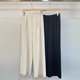 休闲裤 欧货女松紧腰褶皱垂坠感显瘦直筒阔腿裤 新款 初溯家2026春季