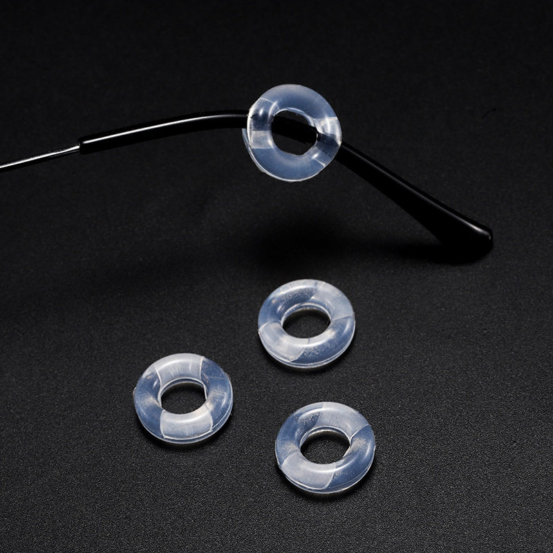 圆形防滑耳钩 硅胶纯透明软耳勾眼镜防滑套防脱落耳夹眼镜配件