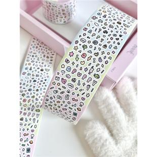 休眠火山美术社手帐胶带切膜贴纸贴纸卷点缀deco小装饰手账