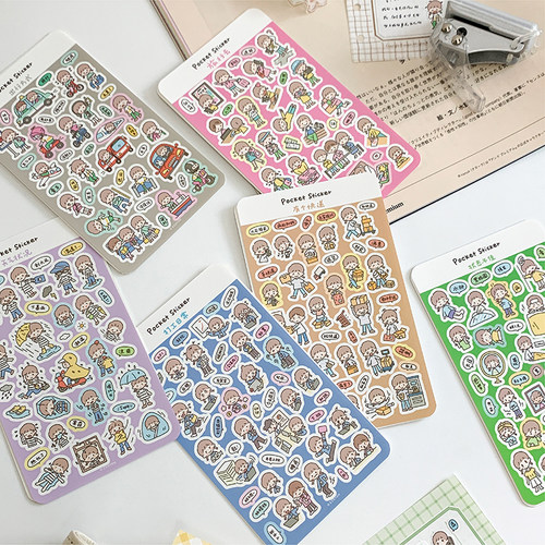 卓大王【阿卓口袋贴纸】mini便携天气打工出行快递旅行状态日常