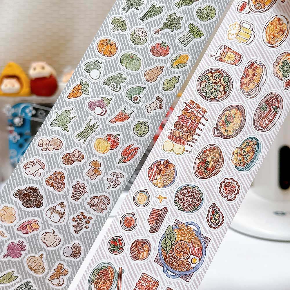 中华菜谱 模切贴纸卷｜小熊布奇艺馆 食材美食菜谱食谱中国菜,文具电教/文化用品/商务用品,胶带/胶纸/胶条,淘宝优惠券,粉丝福利购,淘宝优惠卷