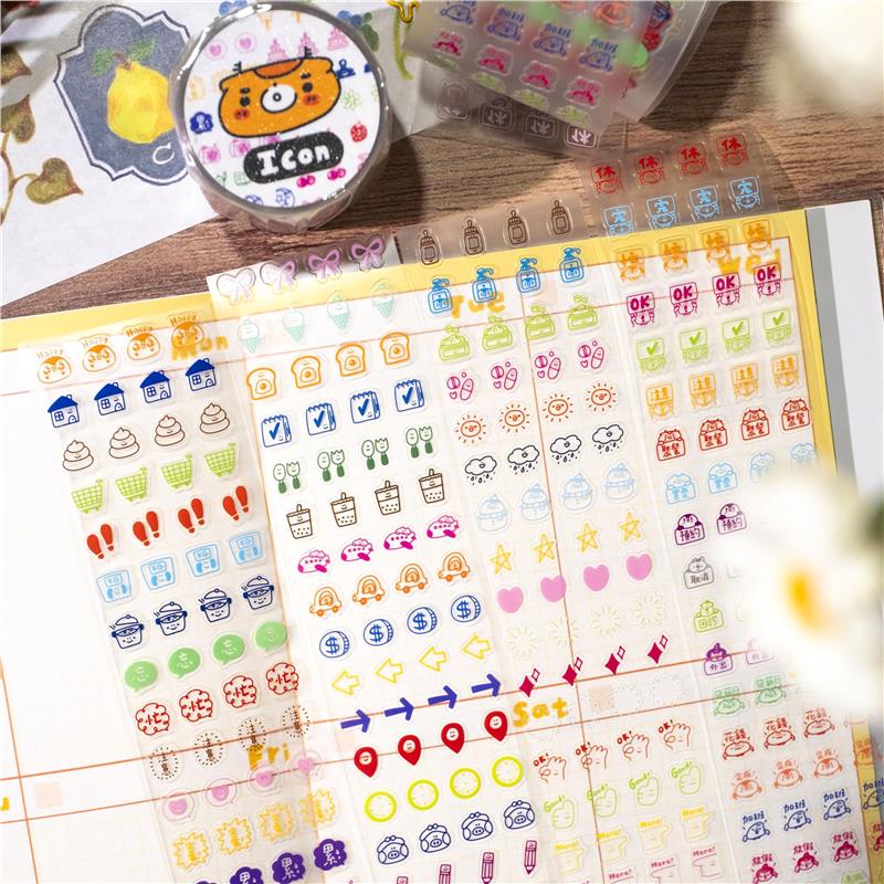 布岚原创deco行事历打卡记录模切胶带图片