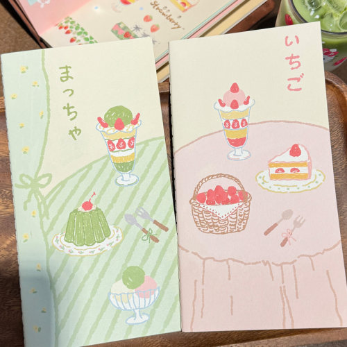 菜菜瑄瑄TN本抹茶草莓原创旅行TN手帐本内芯特种纸彩页混装