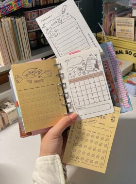 【M5&A7】白灼桃桃711  m5/a7活页手帐内页通用打卡正反印刷120g