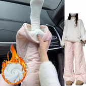 防风防寒小个子直筒两穿卫裤 粉色甜美休闲加绒棉裤 女秋冬2025新款