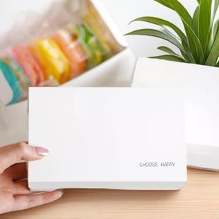 INS风达克瓦兹包装盒绿豆糕曲奇马卡龙雪花酥芝士凤梨酥包装盒5只