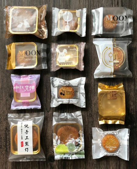 100g透明高档机封袋月饼盒子