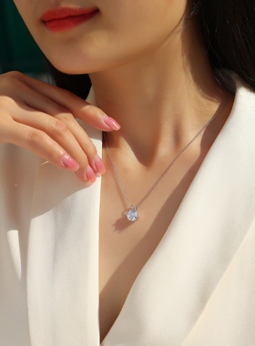 S925银莫桑钻女款项链