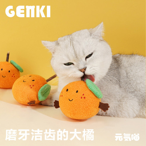 zeze啃咬木天蓼猫玩具逗猫棒橘子