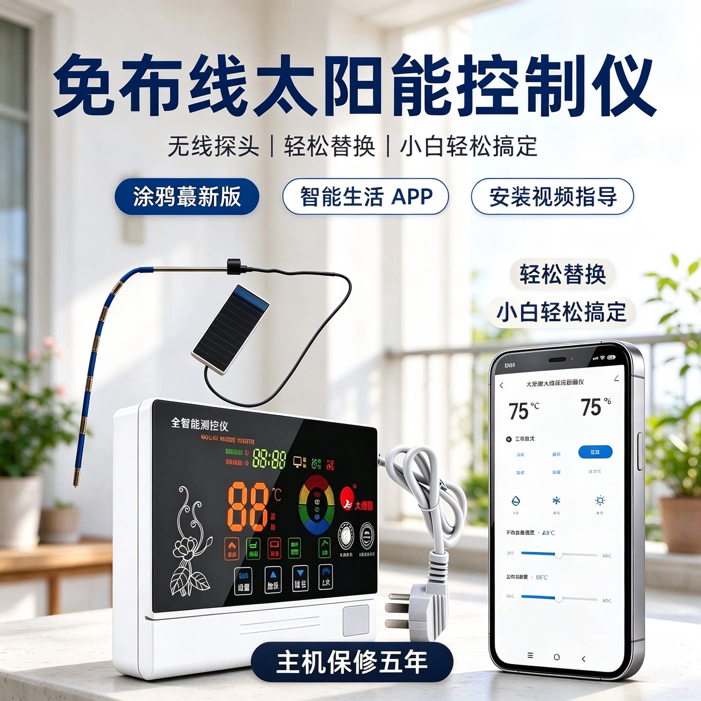 太阳雨控制器通用wifi无线3500W