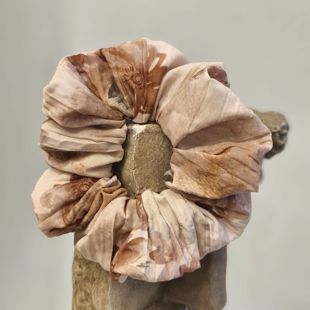 原创手作侘寂风做旧复古破碎感枯萎玫瑰花朵发圈头绳干枯大肠圈