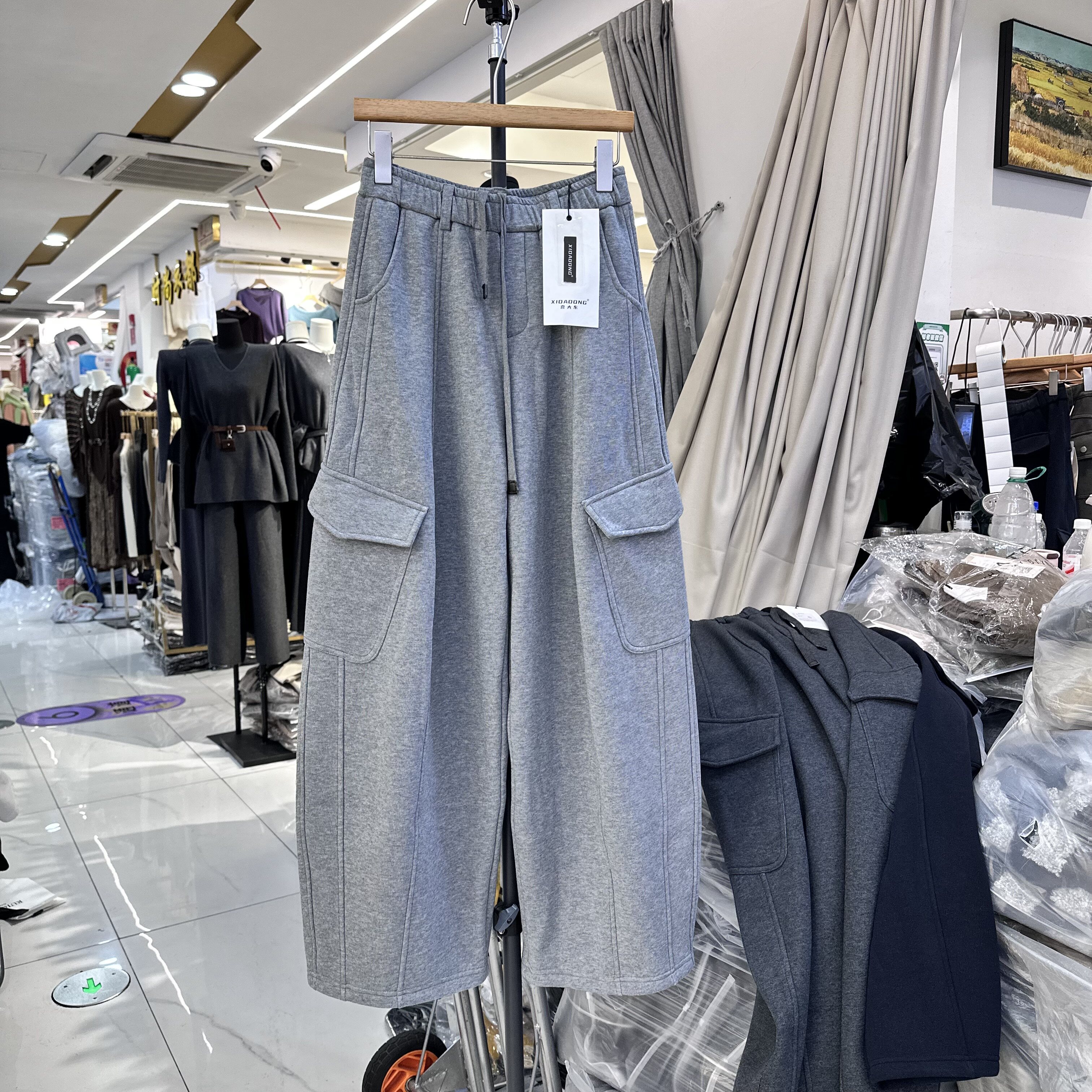 加绒加厚工装卫裤休闲裤