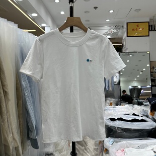 刺绣笑脸显瘦百搭bf风短袖 HMY31750正品 韩版 新款 T恤上衣女 春夏季