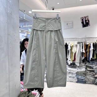 FANKO梵蔻3781正版夏季新款韩系木耳边设计显瘦百搭休闲阔腿裤女