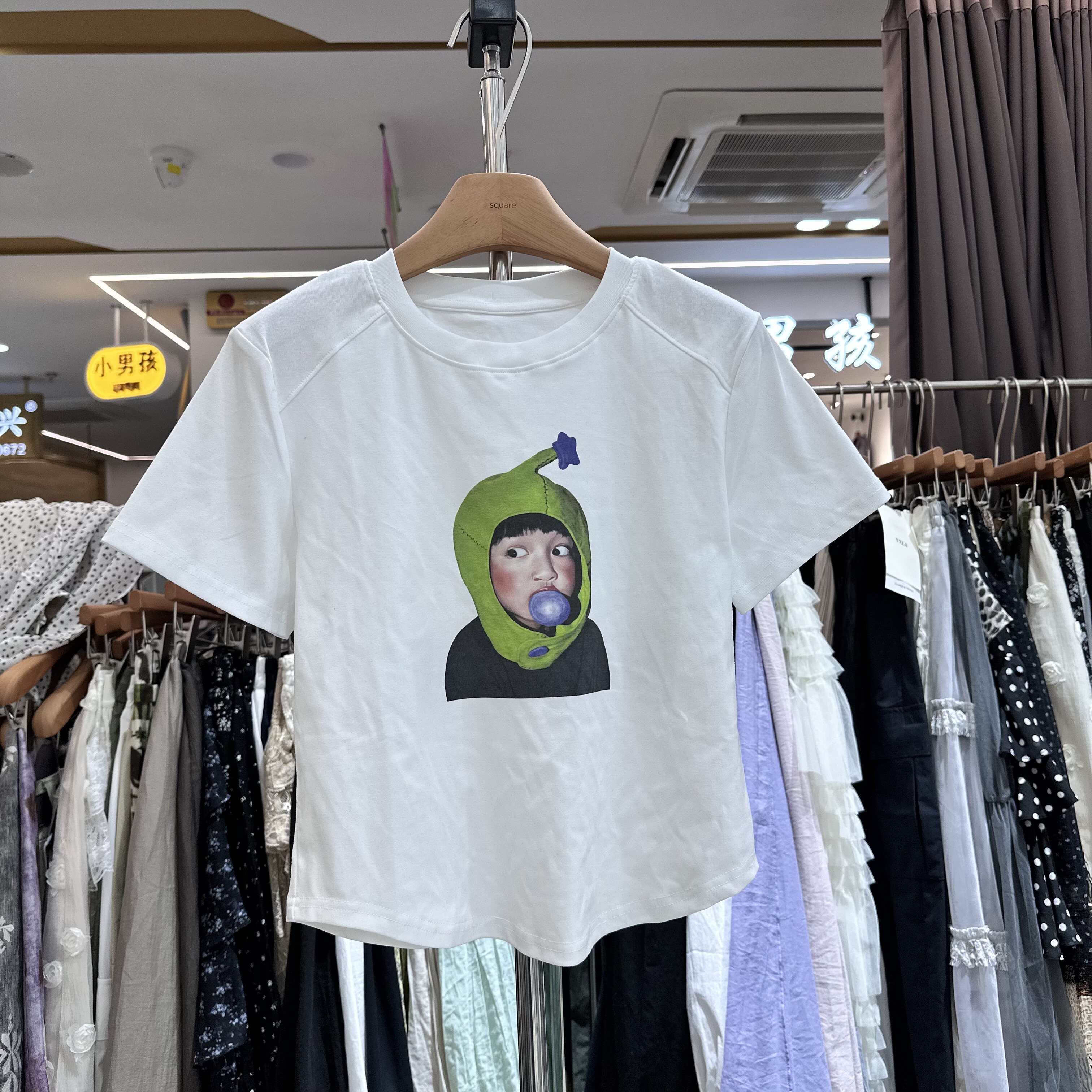 壹禾色YHS92665短袖T恤上衣潮
