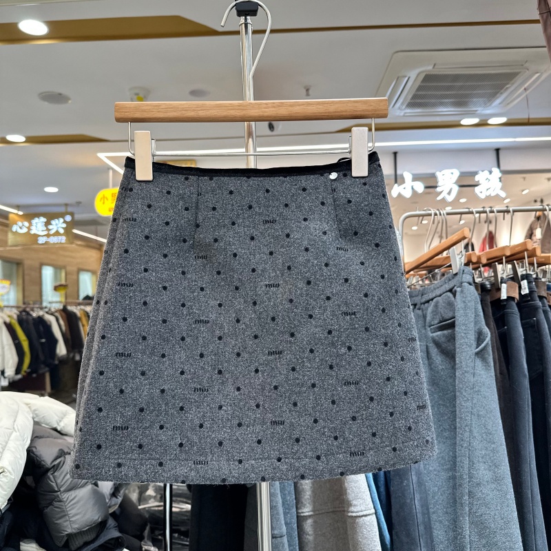 欧洲站点点毛呢半身裙