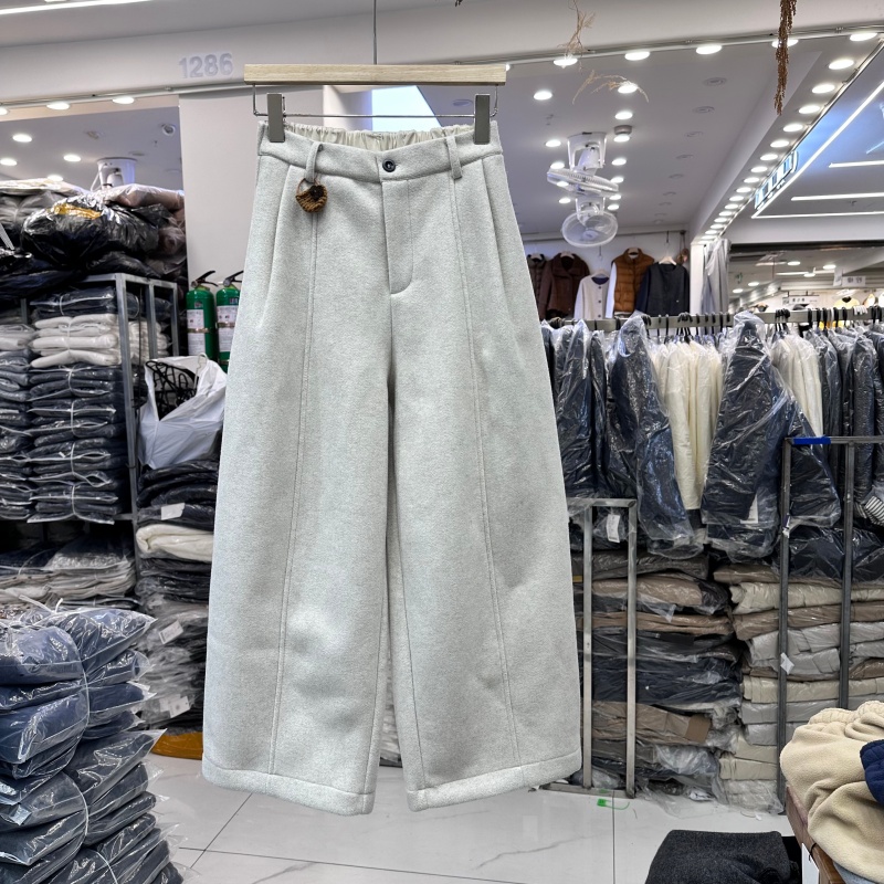 Reimay7558加绒加厚阔腿裤