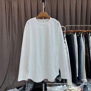韩版 纯色简约款 显瘦中长款 ONE51320正版 T恤衫 新款 光版 上衣女 冬季