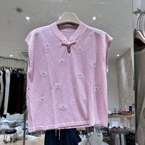 重工艺绣花新中式针织衫上衣