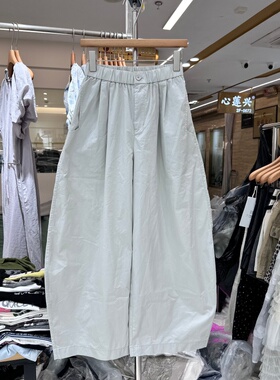 TIDING题町XXGC57127夏新款韩版半松紧腰显瘦百搭休闲裤女气球裤