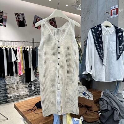 SUMLEE8065镂空针织马夹