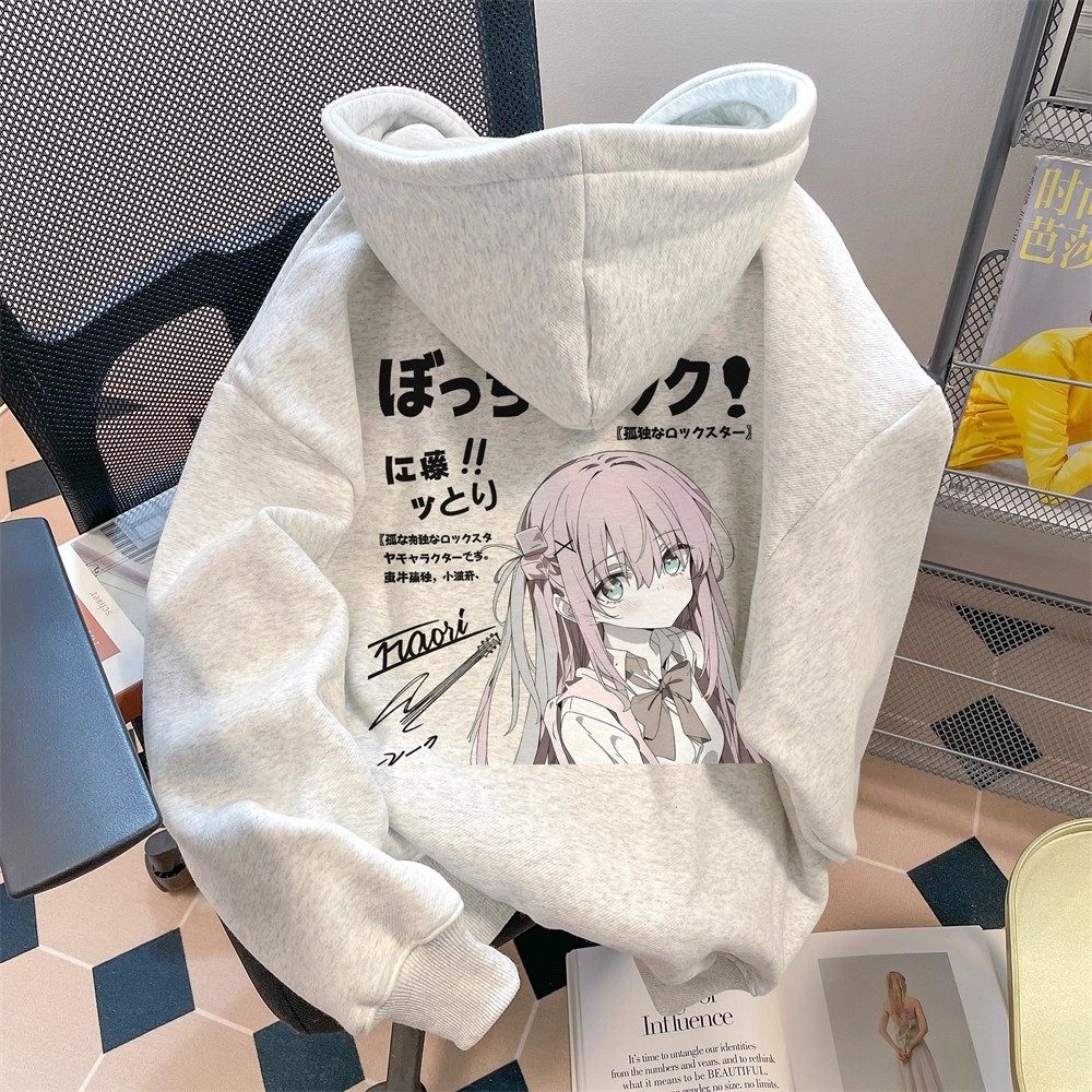 女童春秋连帽卫衣2026新款宅系动漫女孩上衣宽松儿童加绒上衣外套