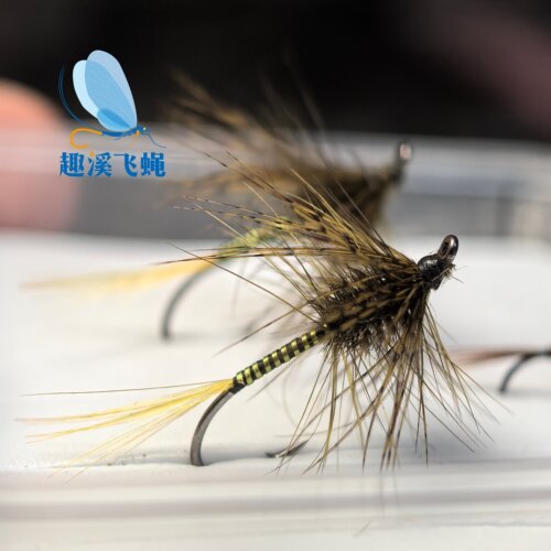 Brook whisper古典软蓑羽湿蝇毛钩 飞钓用饵 鳟鱼 大号湿蝇飞蝇钓