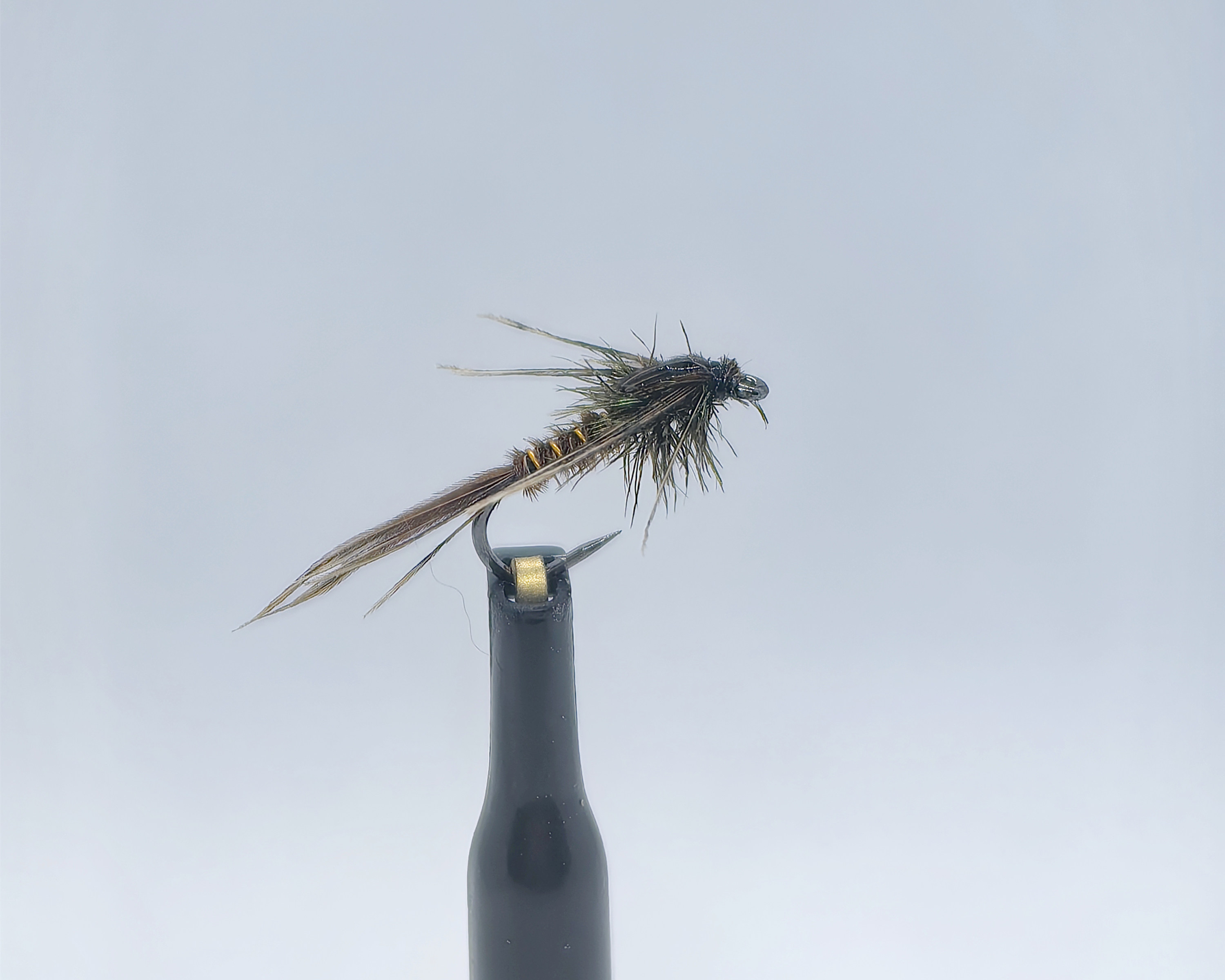 北京蜉蝣若虫 飞钓路亚用饵 湿蝇湿式毛钩飞蝇钓马口溪哥白条鳟鱼