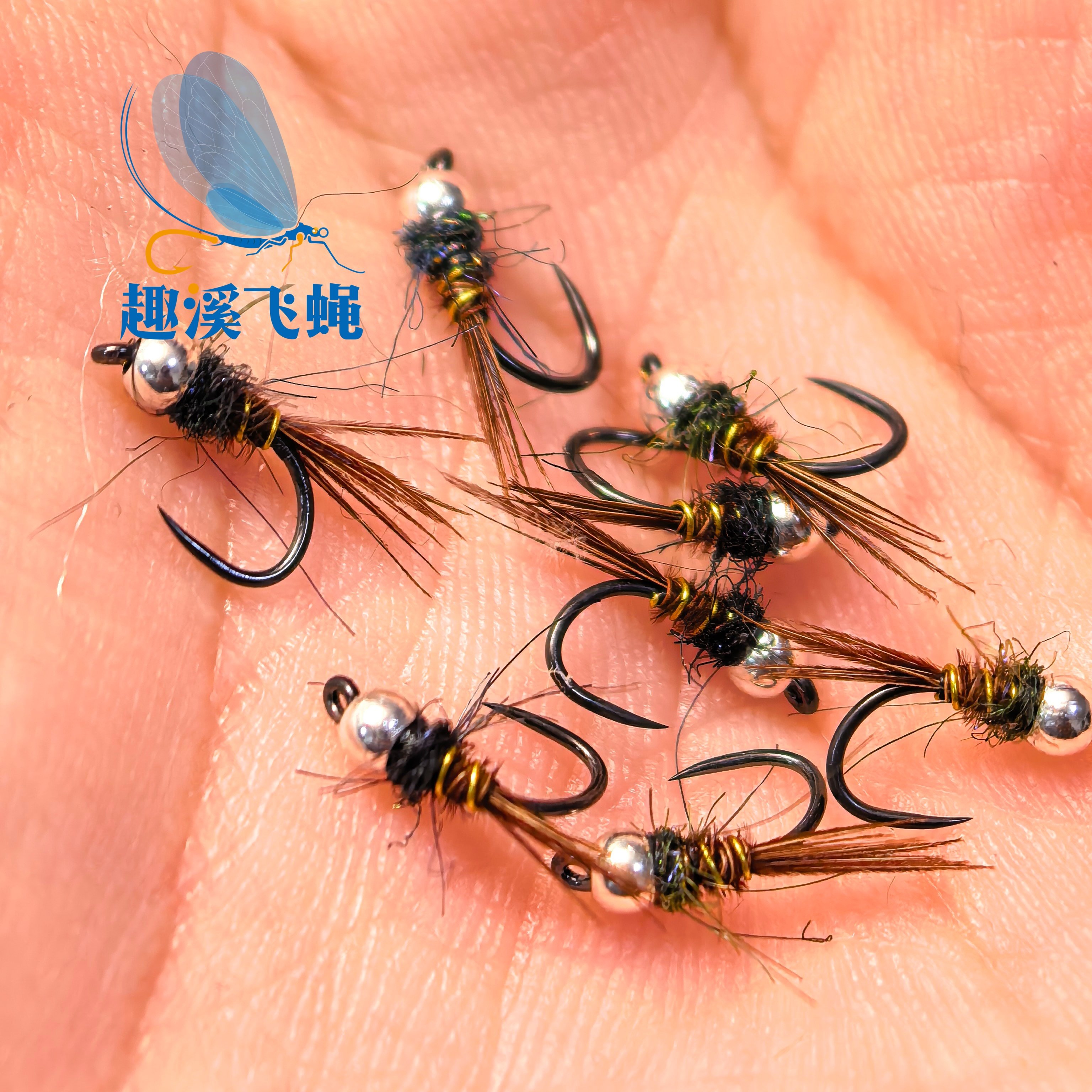 铜头22号野鸡尾若虫 鳟鱼马口溪哥滑口鱼秋冬沉水飞蝇飞钓路亚,户外/登山/野营/旅行用品,路亚饵,淘宝优惠券,粉丝福利购,淘宝优惠卷