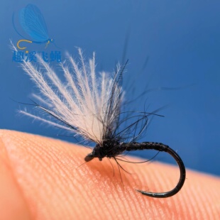 小号20号无刺CDC摇蚊 飞钓干式毛钩飞钓天展马口溪哥白条