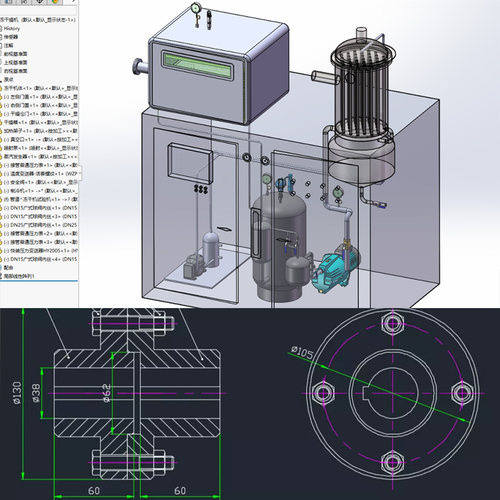Solidworks结构设计拆图展开机箱机柜测零件creo修图三维建模cad
