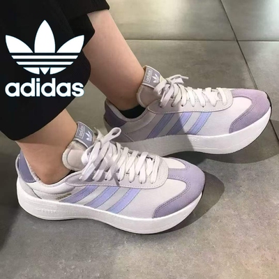 Adidas三叶草女鞋boost经典时尚百搭简约复古增高缓震T头鞋休闲鞋