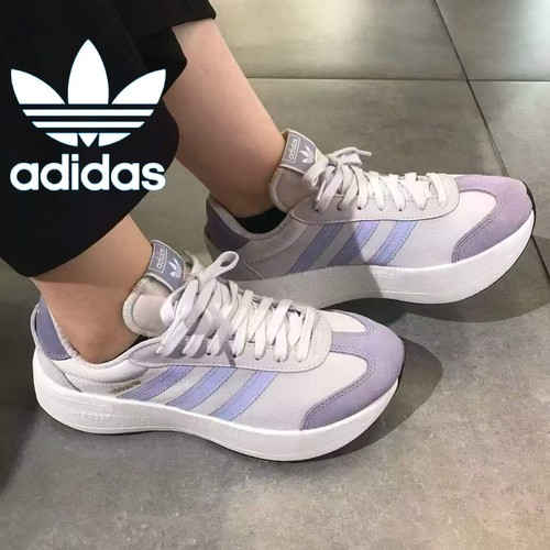 Adidas三叶草女鞋boost经典时尚百搭简约复古增高缓震T头鞋休闲鞋
