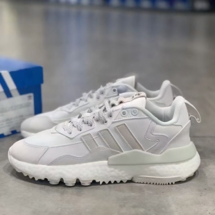 断码 Adidas三叶草NITE全掌boost缓震回弹复古经典 跑鞋 FZ3660 特价