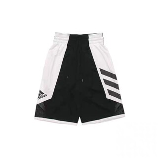 Adidas男黑白经典足球篮球运动训练速干透气短裤   BQ9871 FH7947