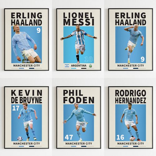 Modern Realistic Character Art Pop Soccer Poster Home Decor
