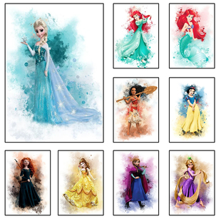 MINISO Nordic Princess Canvas Art Paintings Wall Art Poster