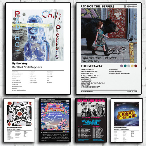 Popular Rock Band Red Hot Chili Peppers Music Album Poster