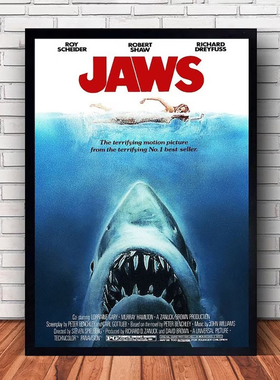 JAWS Movie Poster Canvas Wall Art Print Mural Home DecorGift