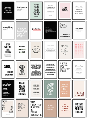 Nordic Motivational Text Art Posters Prints Letters Canvas