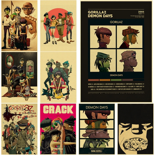Retro Gorillaz Posters Music Poster Demon Days Home Decor