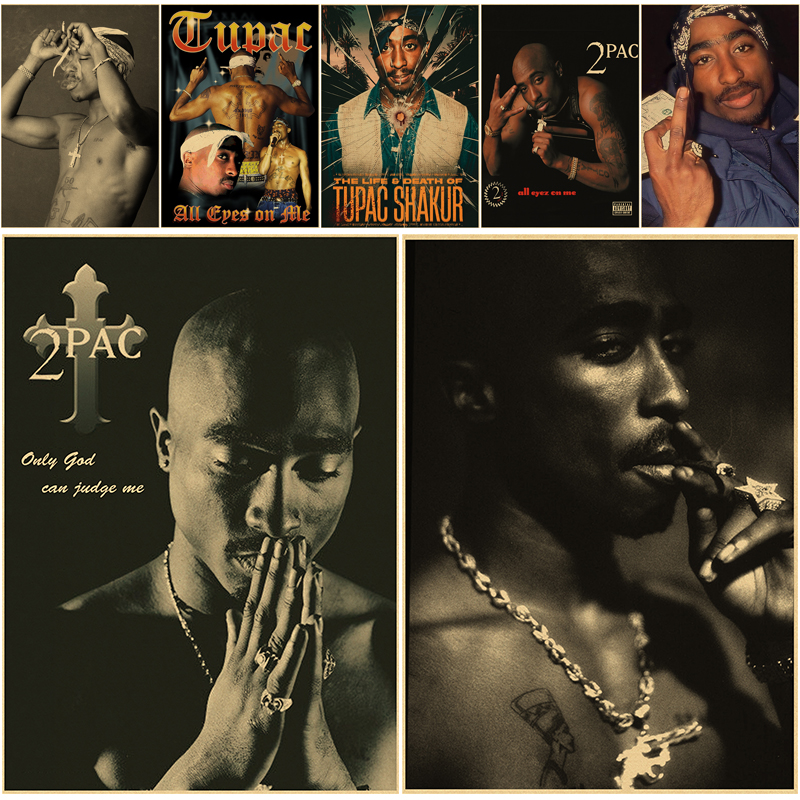 嘻哈歌手Tupac复古海报2PAC