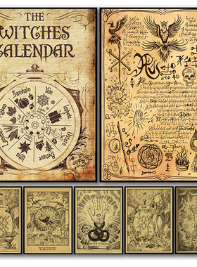 Medieval Witchcraft Poster Painting Magic and Mysterious