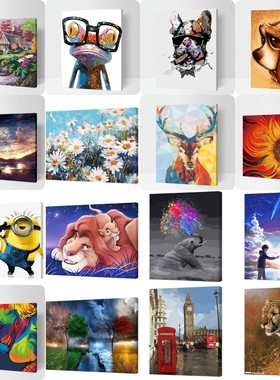 Canvas Painting By Numbers Paint Toys Room Decor Art Poster