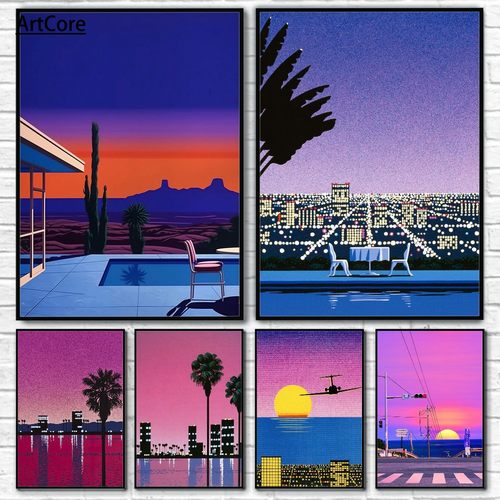 Retro illustration H-Hiroshi Nagai Poster Wall art print art